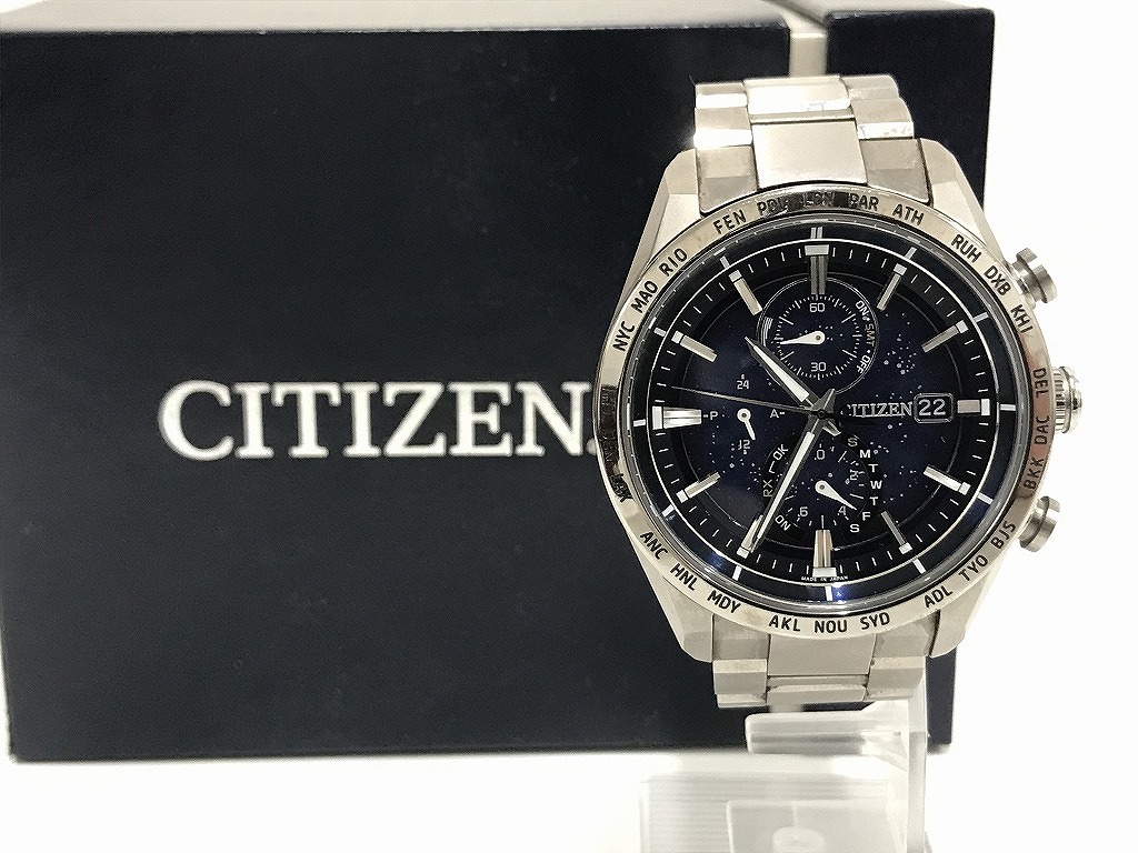 シチズン CITIZEN オトナ遣りくちの電磁波ソーラーウオッチ アテッサ ディアコレクション エコ運転 チタン AT8181-71L H800-T026753 【中古】