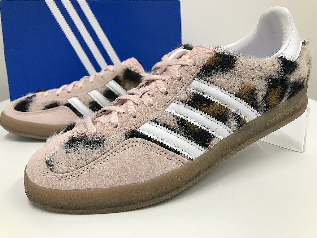 アディダス adidas 美品 とことん魅せる！GAZELLE INDOOR atmos トリニティ レオパード スニーカー28.0ｃｍ シューズ靴 JS4600 【中古】