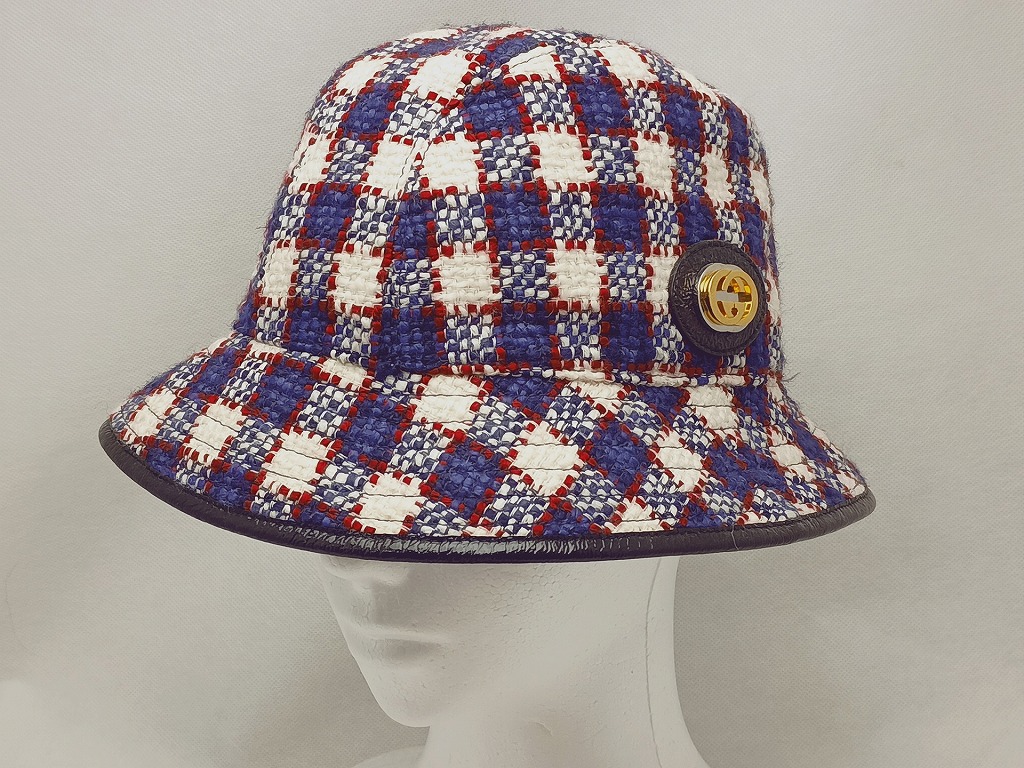 楽天市場】【グッチ】Gucci GGキャンバス フェドラ バケットハット