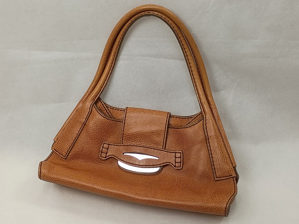 TOD'S ブラウン スエード　オーボエバッグ 美品‼️ TOD'S ショルダーバッグオーボエスエードゴールドT金具