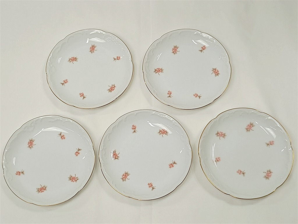 オオクラトウエン 大倉陶園 プチローズ 5枚仕掛ける 【中古】