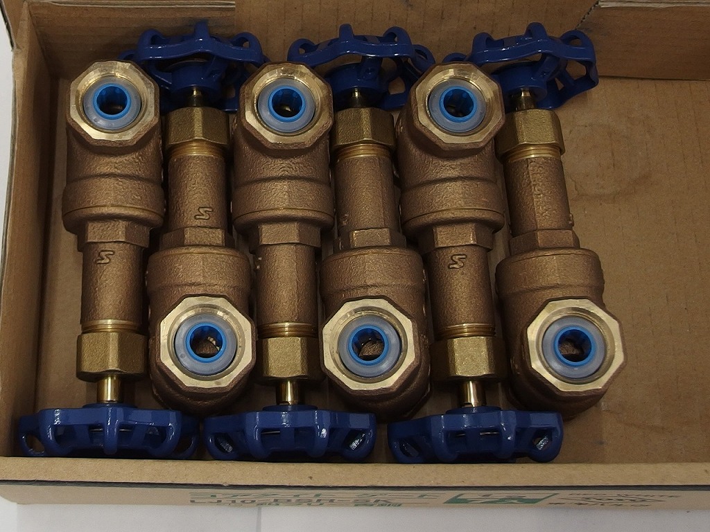 【全品ポイント10倍！要エントリー】【期間限定セール】【未使用】 東洋バルヴ LJ10-BSR-SK J10K型 鉛フリー青銅 ゲートバルブ 6個入り