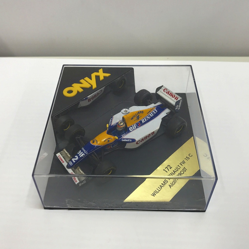 ONYX ミニカー 1/43 WILLIAMS RENAULT FW 15B #2(ホワイト×ブルー×イエロー) ALAIN PROST 【中古】