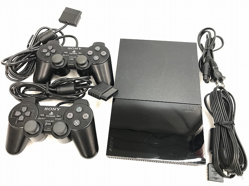 ソニー SONY PS2 プレイステーション 外箱なし コントローラー2個付き SCPH-90000 【中古】