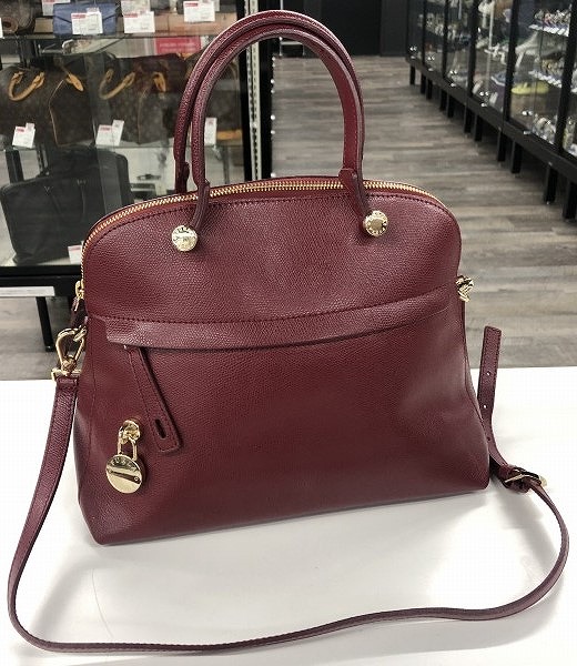 フルラ FURLA ハンドバッグ ショルダーバッグ 2WAYバッグ パイパーM レッド系 【中古】