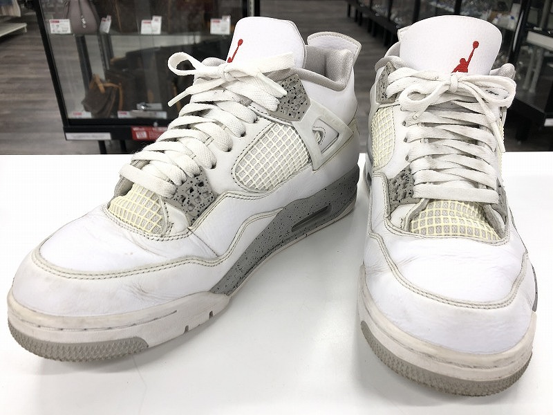 【継続期間押さえる大売り出し】ナイキ NIKE メンズスニーカー AIR JORDAN4 RETRO 27.5糎 白いこと系 CT8527-100 【中古】