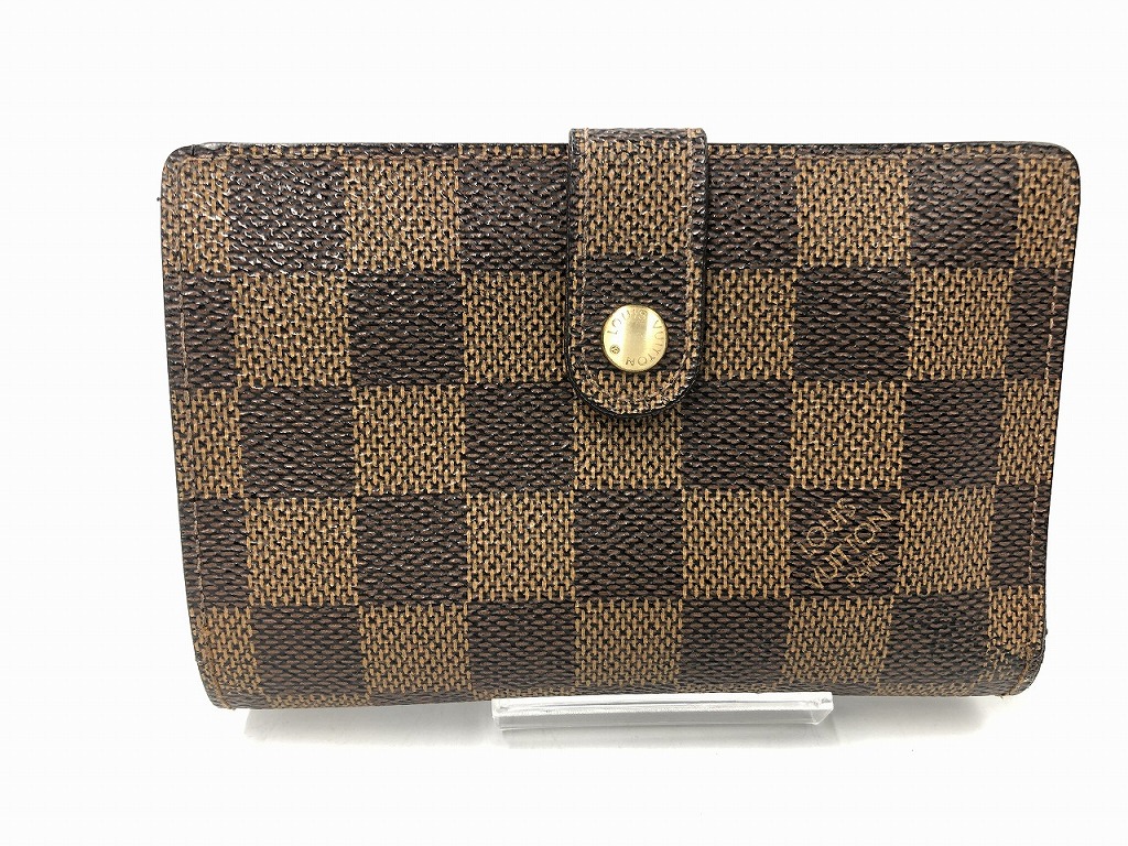 ルイヴィトン LOUIS VUITTON ダミエ ポルトフォイユ・ヴィエノワ 二つ折り財布 ブラウン M61674 【中古】