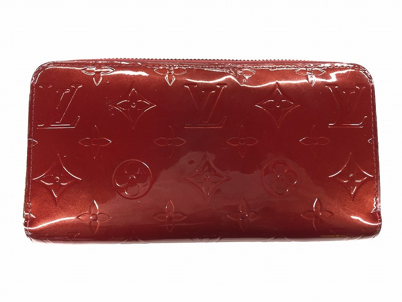 ルイヴィトン LOUIS VUITTON ヴェルニ ジッピーウォレット 長財布 レッド M90417 【中古】