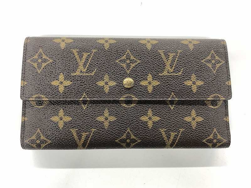 ルイヴィトン LOUIS VUITTON モノグラム ポシェット ポルト・モネ クレディ 長財布 ブラウン M61726 【中古】 28,185円