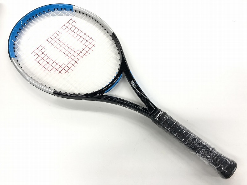 ウィルソン wilson ULTRA 100 ｖ3.0 2020年青写真 庭球櫂 黒いこと 白いこと 青色 【中古】