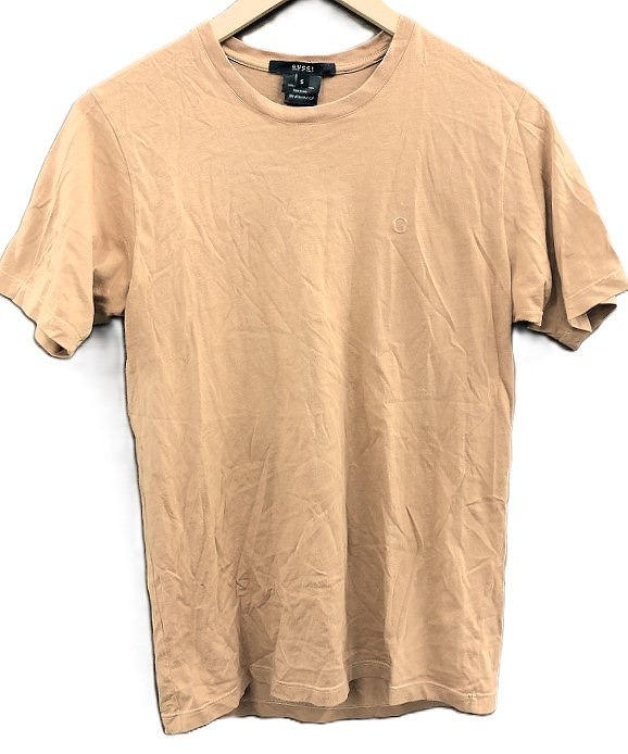 グッチ GUCCI コットンカットソー 刺繍Gロゴ半袖Tシャツ ベージュ 141365･25411 【中古】