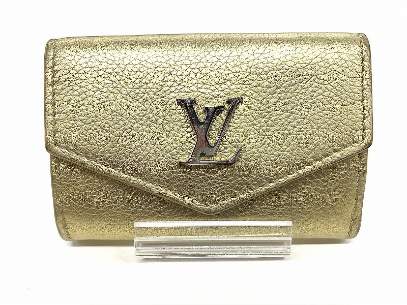ルイヴィトン LOUIS VUITTON ポルトフォイユ ロックミニ 二つ折り財布 コンパクトウォレット ゴールド M69059 【中古】