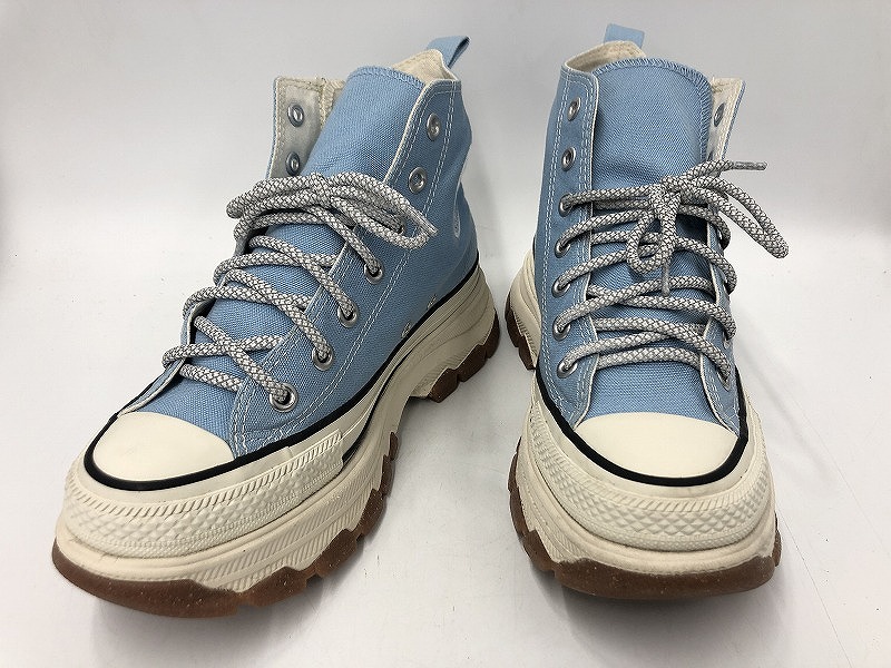コンバース CONVERSE ハイカットスニーカー R TREKWALEZHI 水色系 【中古】