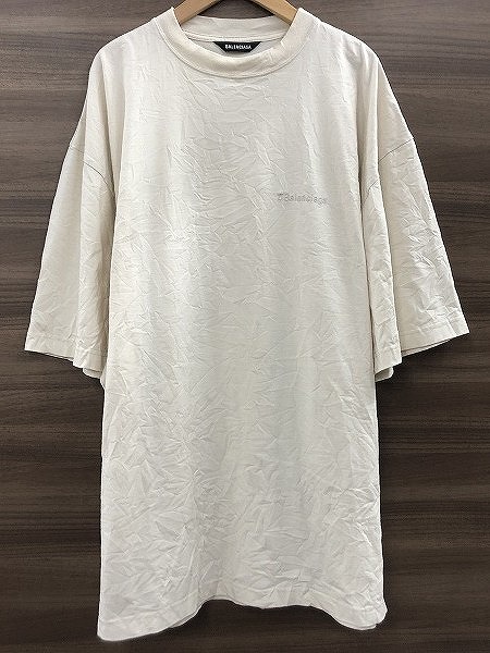 バレンシアガ BALENCIAGA カットソー Tシャツ 半袖 クルーネック ベージュ系 【中古】 34,535円