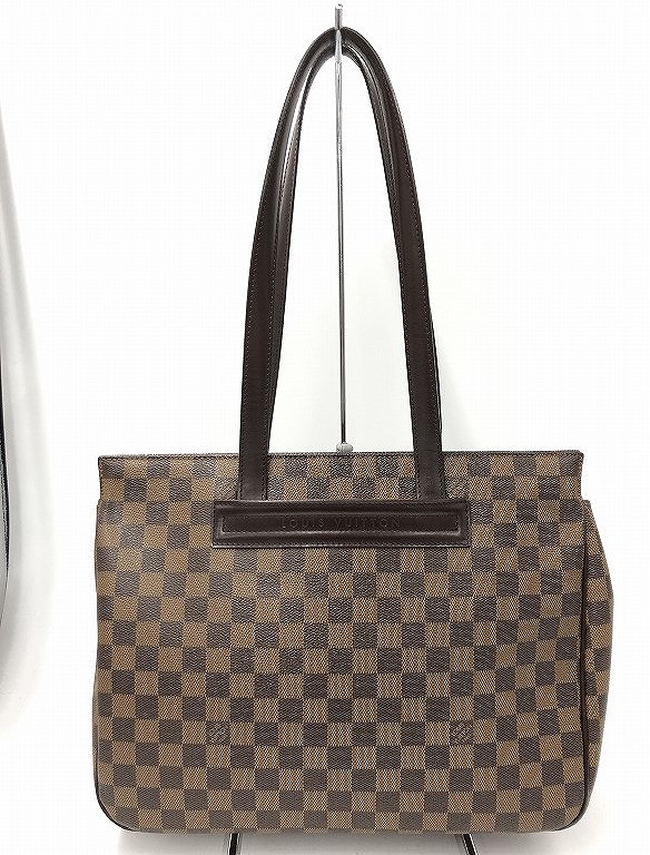 【全品ポイント10倍！要エントリー】【期間限定セール】ルイヴィトン LOUIS VUITTON ダミエ パリオリPM トートバッグ ブラウンオレンジ N51123 【中古】｜ワットマン店