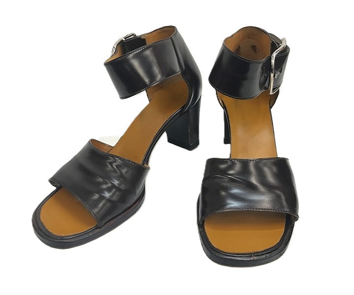 エルメス HERMES 踵パンプス 赤銅色 【中古】
