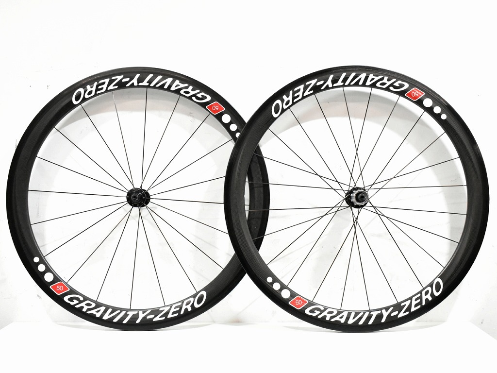 AXライトネス AX LIGHTNESS カーボンホイールセット 10s/TU 50mm 【カウマン鎌倉】 GRAVITY-ZERO 【中古】