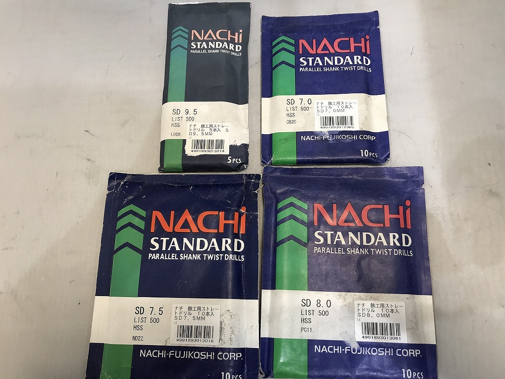 【全品ポイント10倍!】【期間限定セール】ナチ NACHi 鉄工用ストレートドリル 4点セット 【中古】