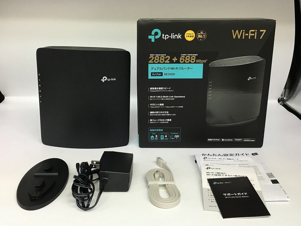 ティーピーリンク TP-Link Wi-Fiルータ Archer BE3600(JP) Ver:1.0 【中古】