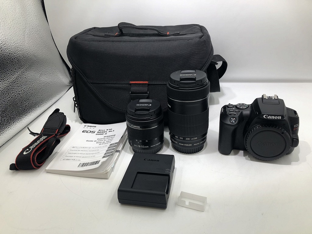 キヤノン Canon デジタル一眼二眼レフ写真機 EOS KISS X10ダブル望遠レンズ 【中古】