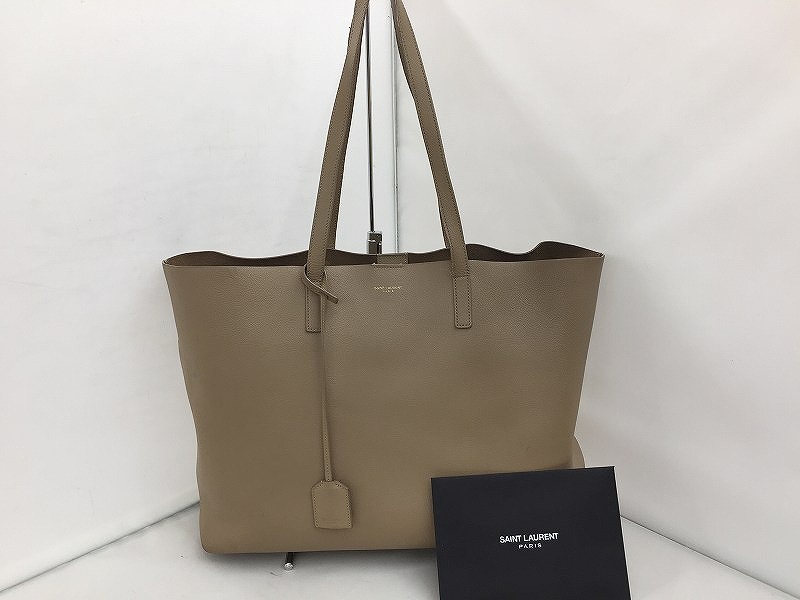 サンローランパリ SAINT LAURENT PARIS ロゴトートバッグ/トートバッグ ダークベージュ 394195 【中古】