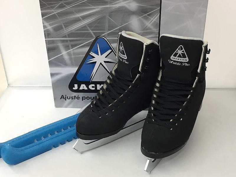 ジャクソン JACKSON 図形滑る靴 JACKSON Artist Plus ジャクソン美術家足し加える 黒いこと 13J 1693 19糎 お坊っちゃん 【中古】
