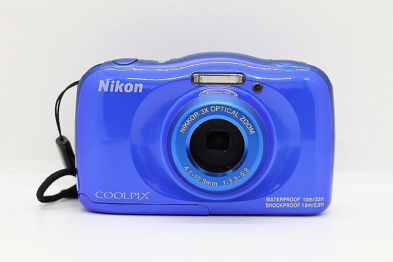 【継続期間制限事項大売り出し】ニコン Nikon コンパクトデジタルカメラ 青色 COOLPIX W100 【中古】