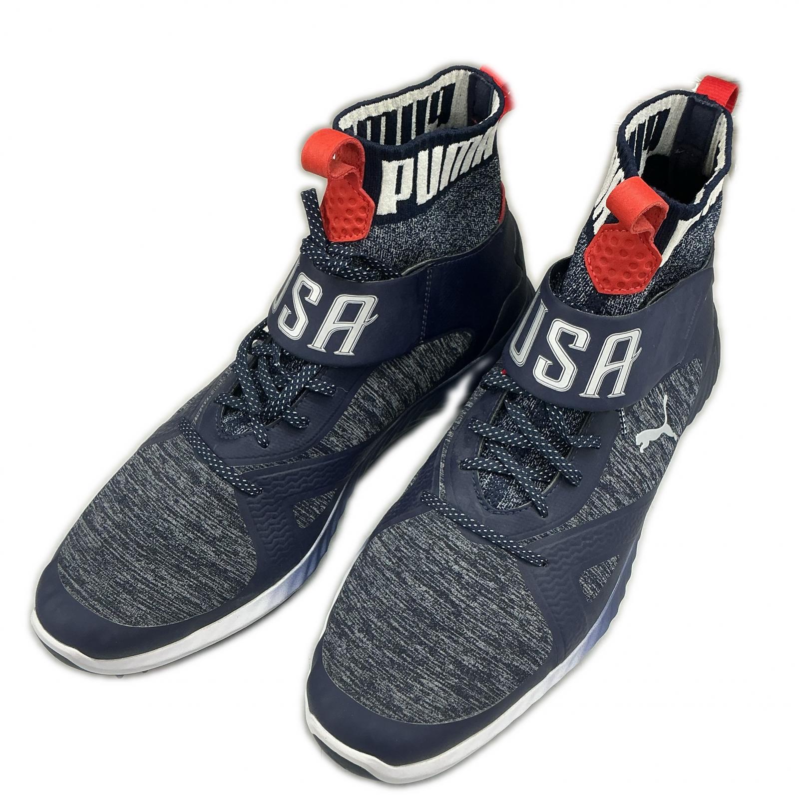 【全品ポイント10倍!要エントリー】【期間限定セール】プーマ PUMA メンズ ゴルフ用品 92008 ネイビー IGNITE イグナイト パワーアダプト ハイトップ チームUSA ゴルフシューズ メンズ 30cm【中古】|ワットマン店