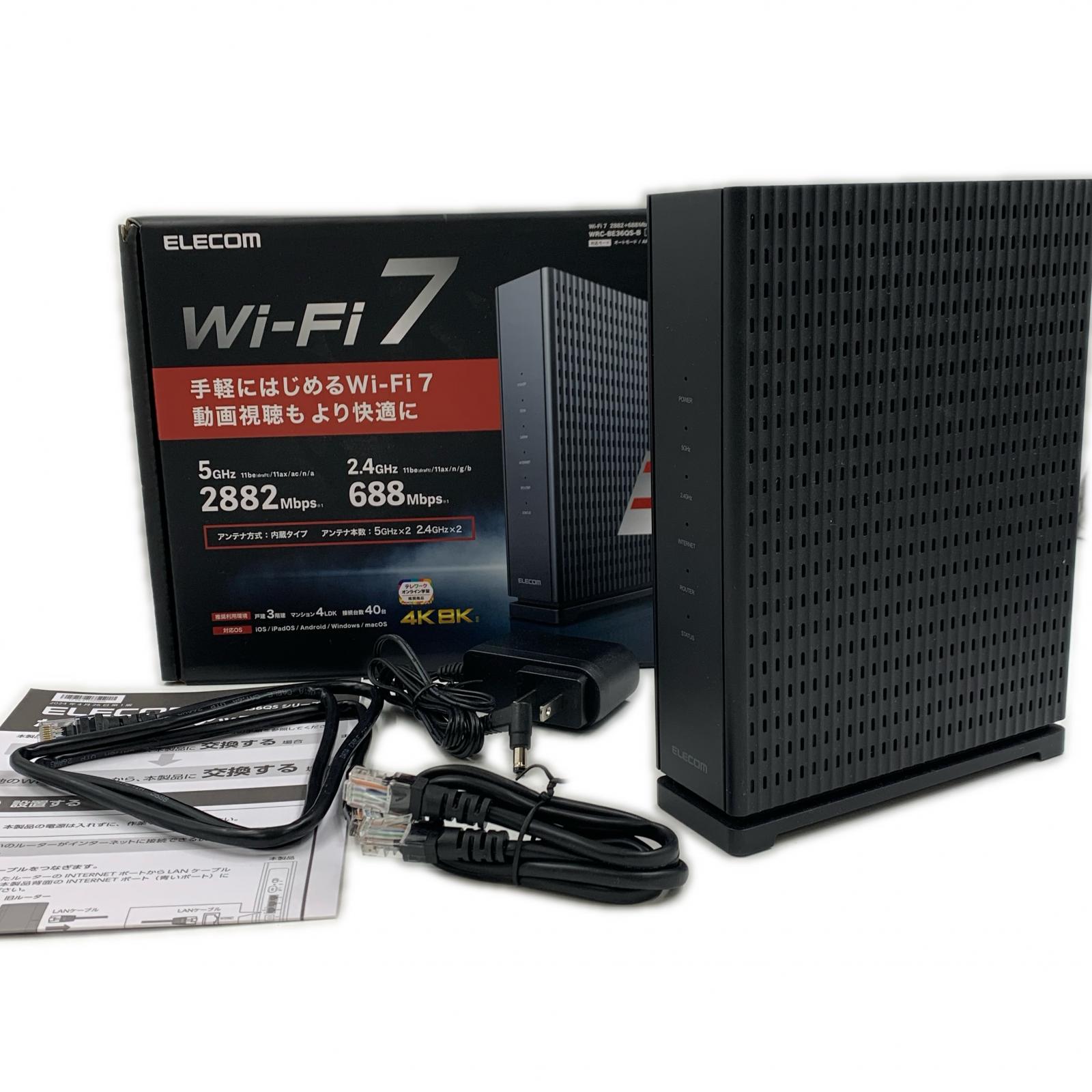 エレコム ルータ WRC-BE36QS-B【中古】
