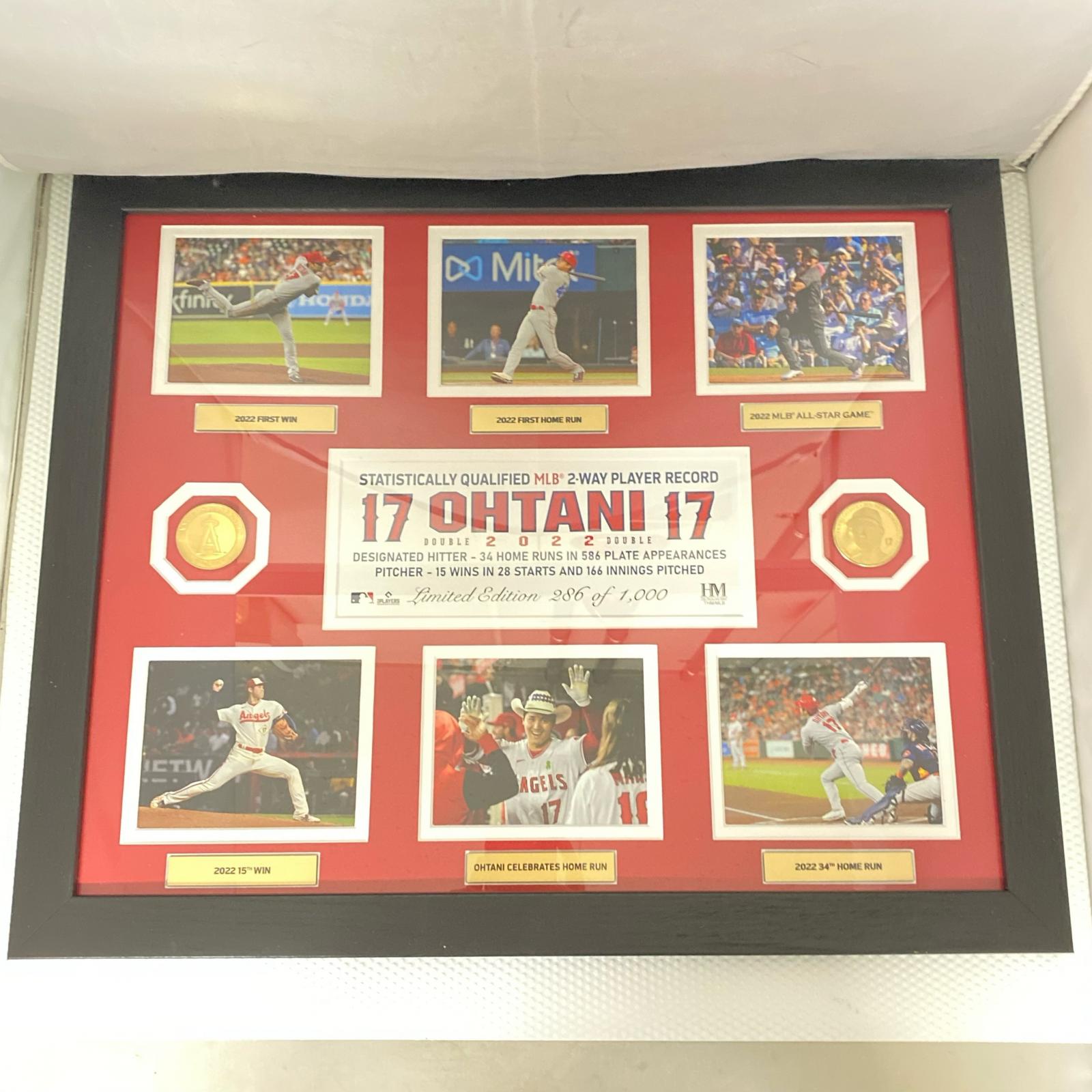 1000個押さえる大谷翔平投打御出なされる祝するマーキーコイン 写真立て【中古】
