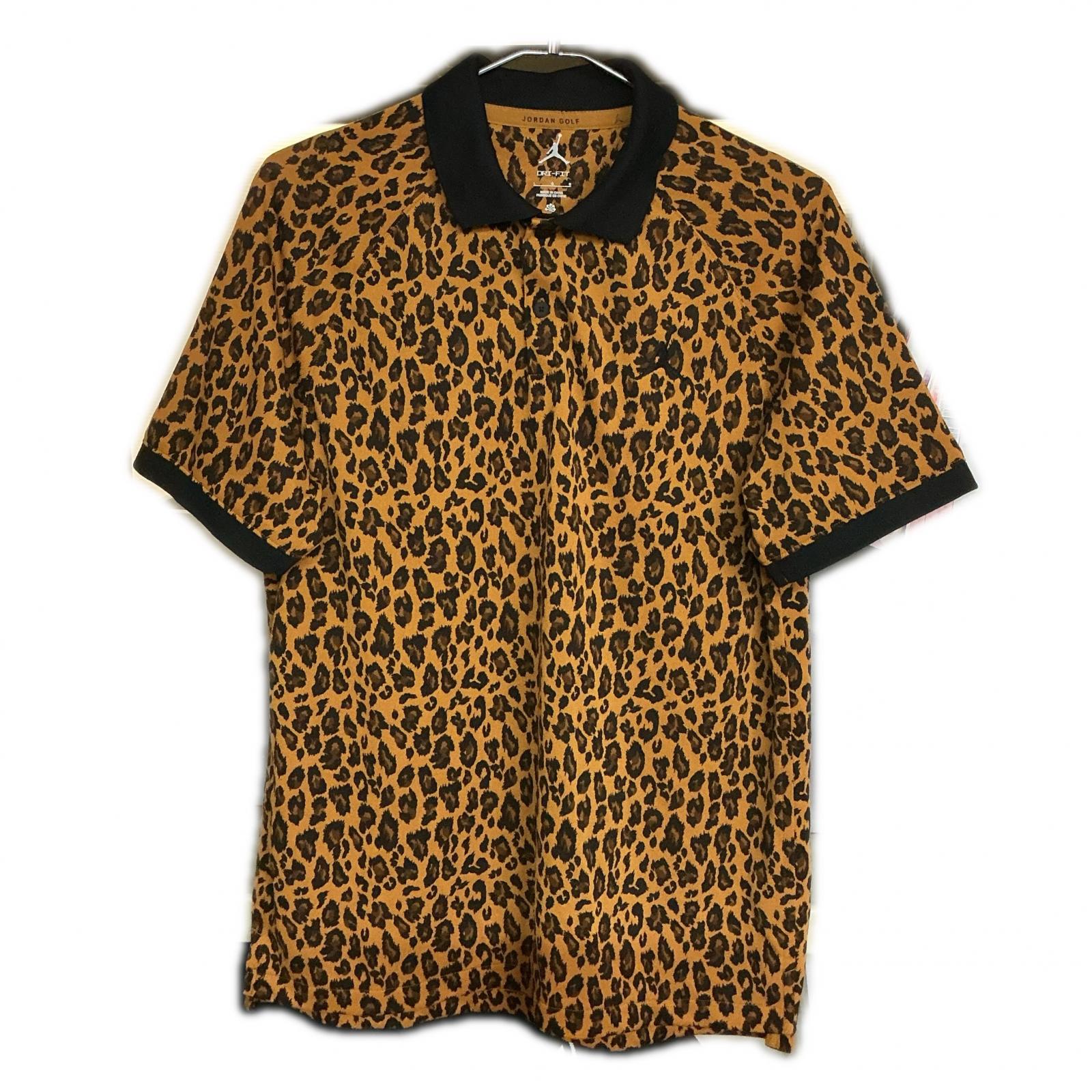 NIKE ナイキ ジョーダン ゴルフお召しもの スポーツシャツ 半袖 ヒョウ柄 運動競技お召しもの【中古】