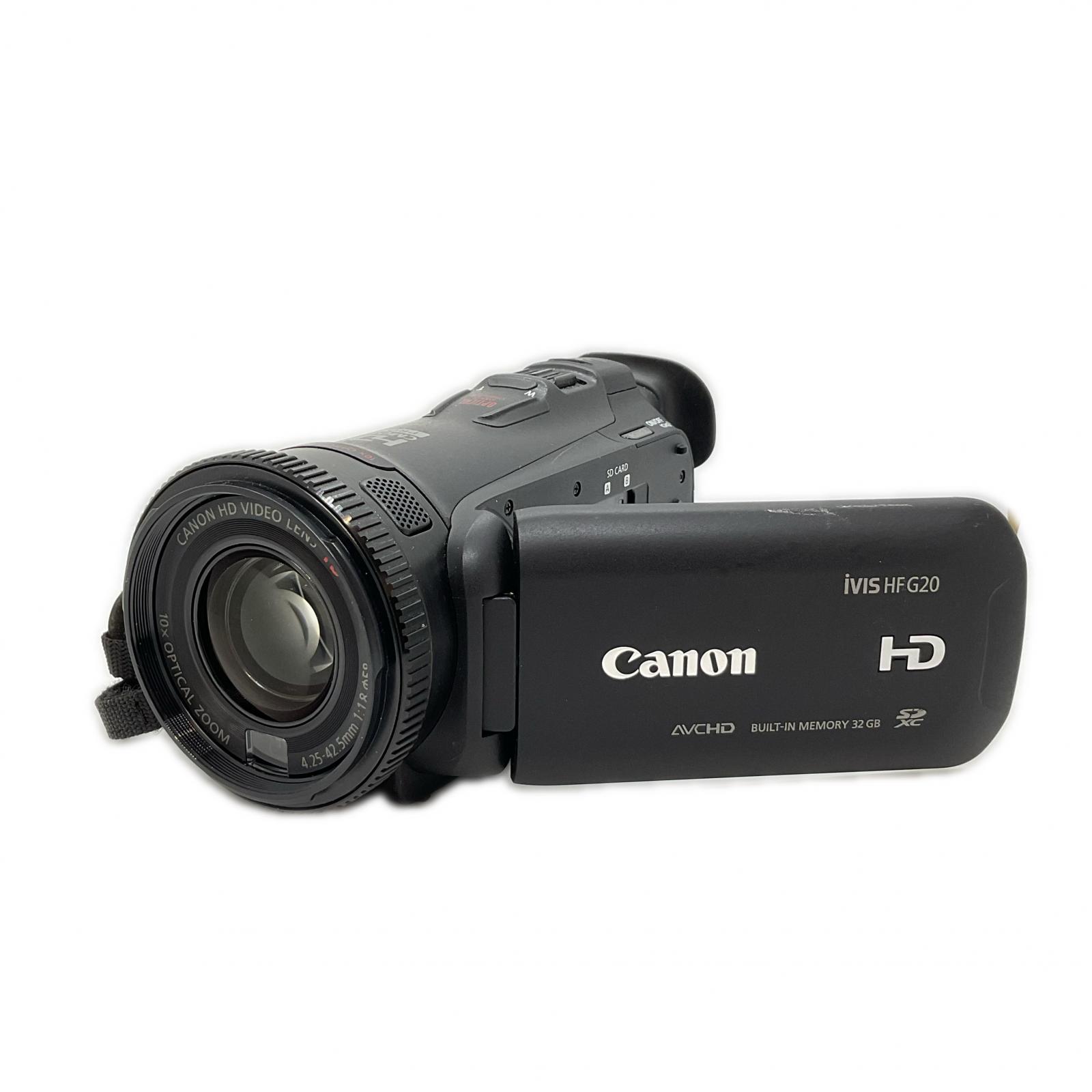 加農砲 iVIS テレビカメラ Canon iVIS HF G20 黒いこと【中古】