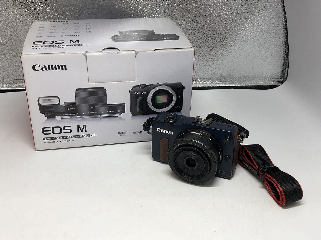 【継続期間制限事項大売り出し】キヤノン Canon 銀鏡レスカメラ EOS M ダブルレンズキット 【中古】