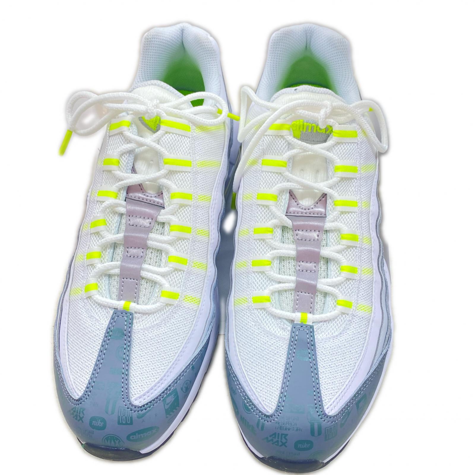 ナイキ NIKE AIR MAX 95 DH8256-100 メンズスニーカー 大いさ28.5糎白いこと/黒いこと【中古】