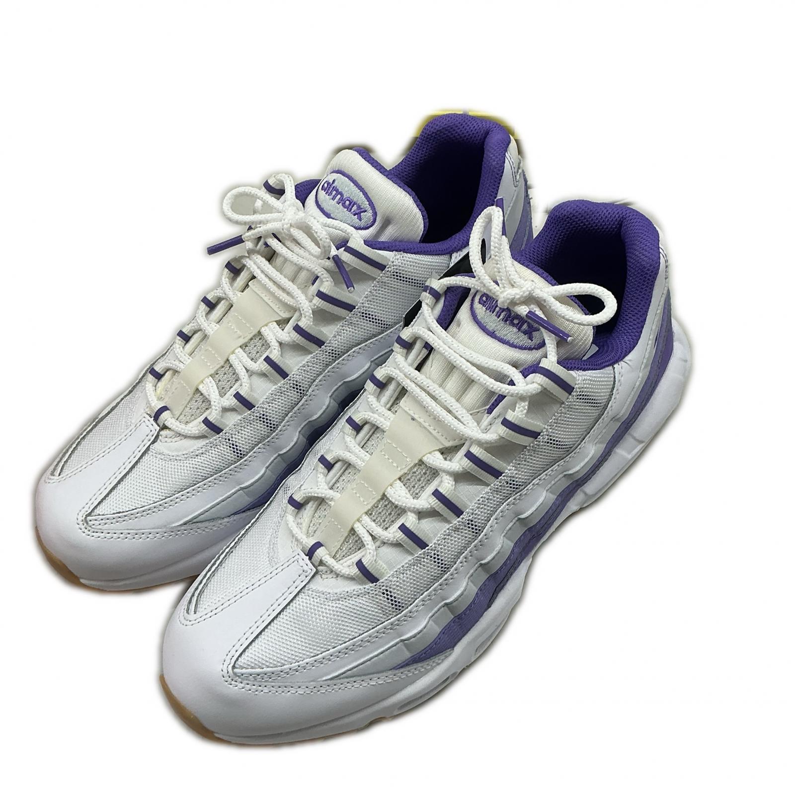 【未当て嵌める】Nike  スニーカー Air Max 95 白いこと/パープル【中古】