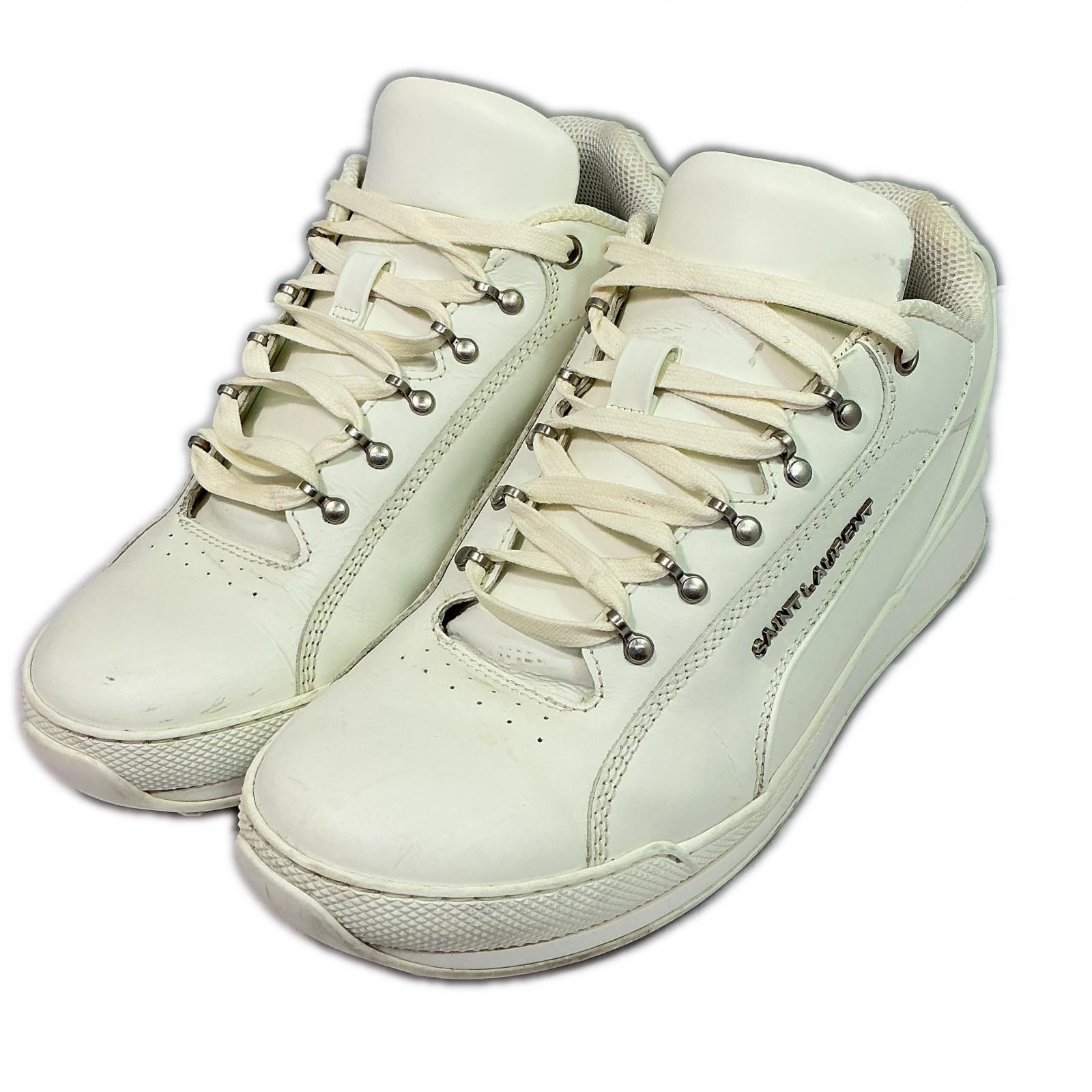 サンローラン SAINT LAURENT スニーカー 501612 白いこと【中古】