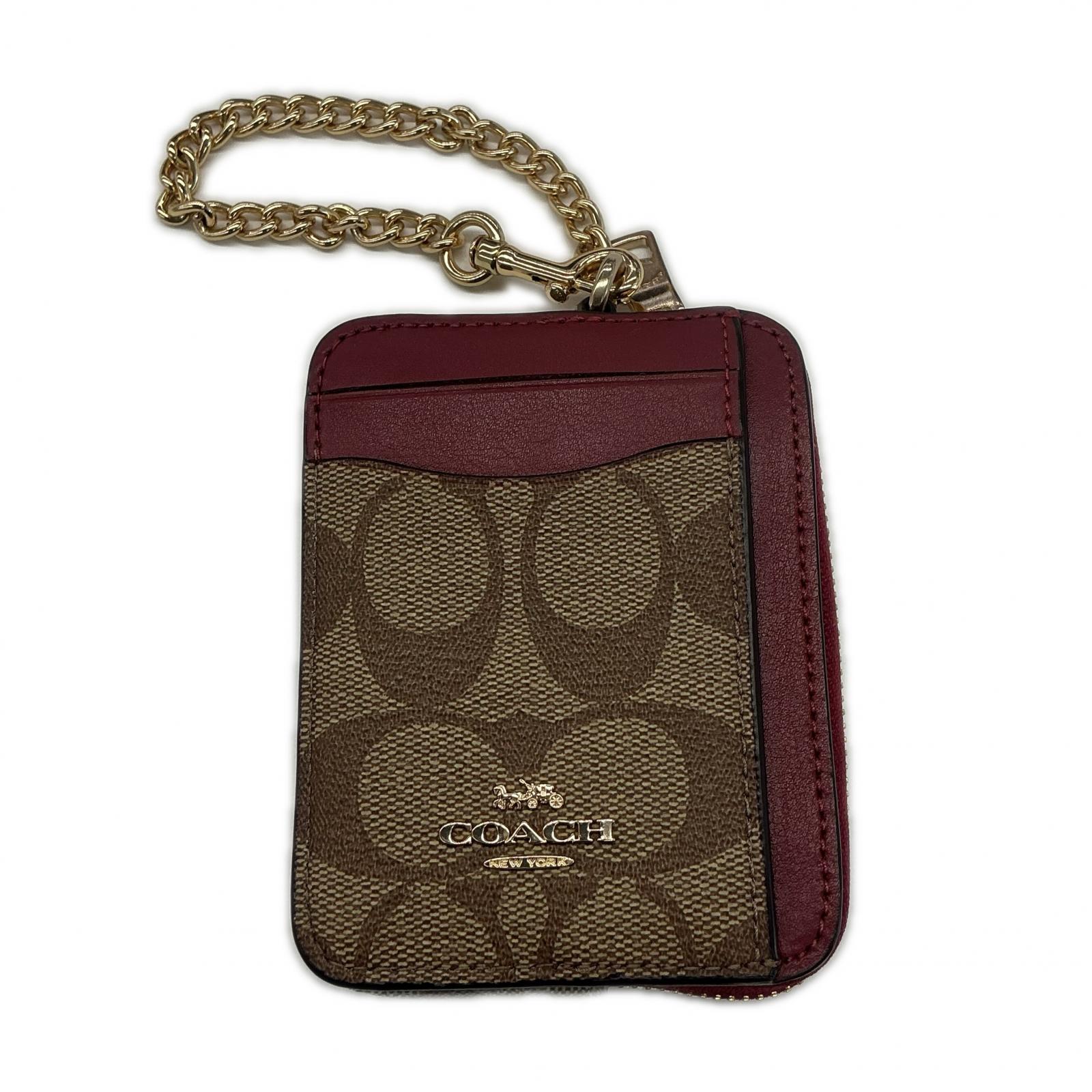 コーチ職 COACH メンズ モノグラム帆布 コインカードケース 美品【中古】
