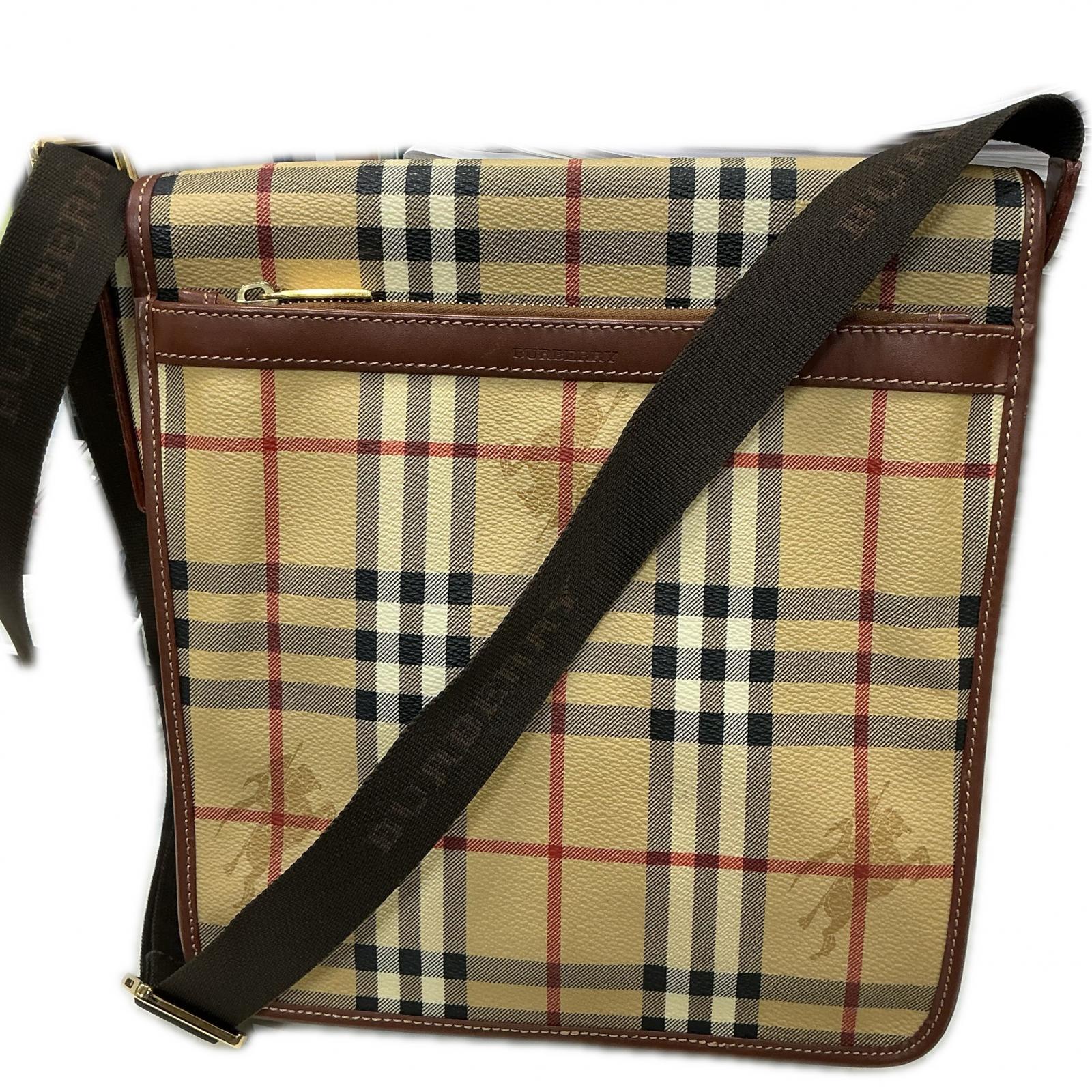 バーバリー BURBERRY ノバチェック ショルダーバッグ 真四角【中古】