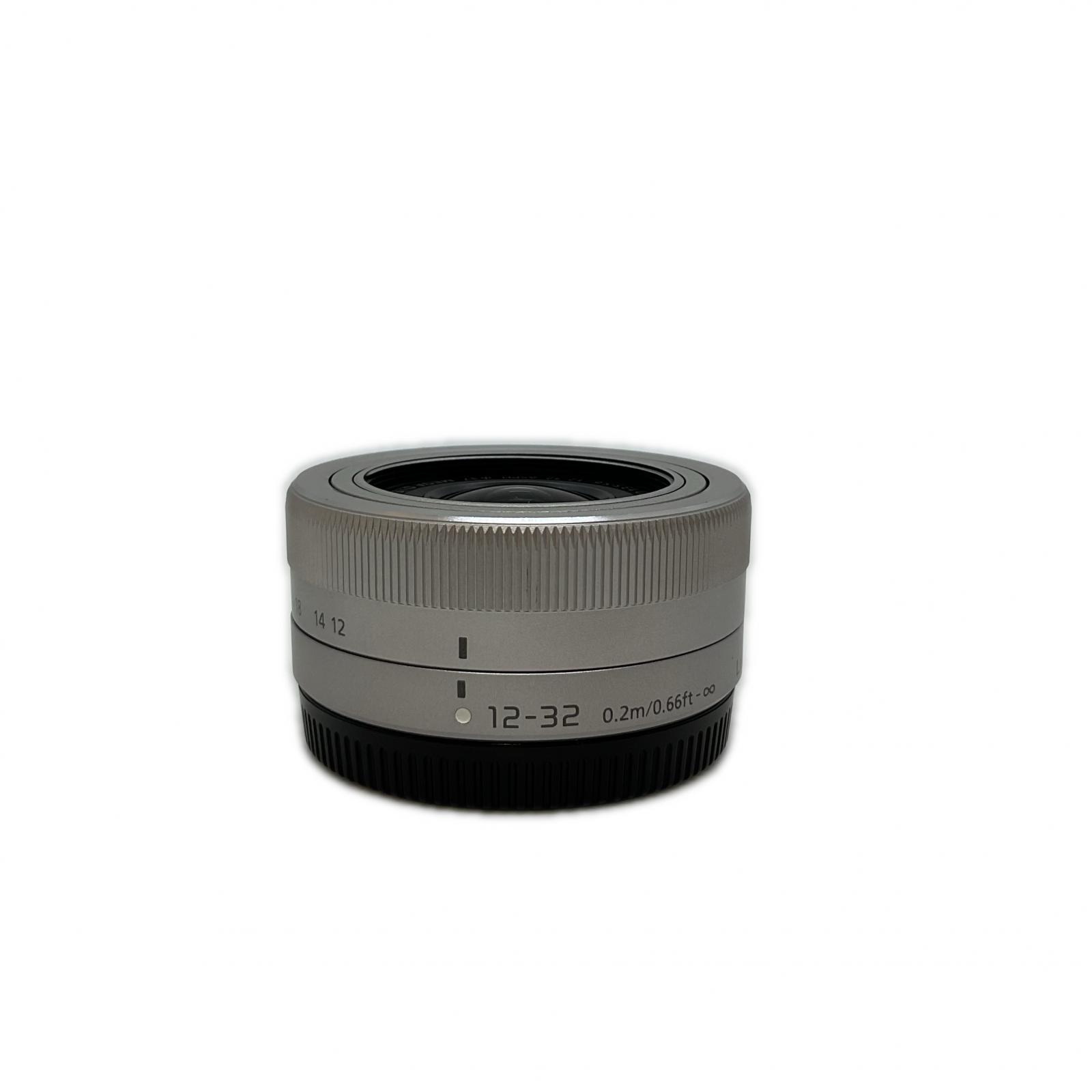 パナソニック Panasonic LUMIX G VARIO 12-32粍 F3.5-5.6 ASPH しろがね色【中古】