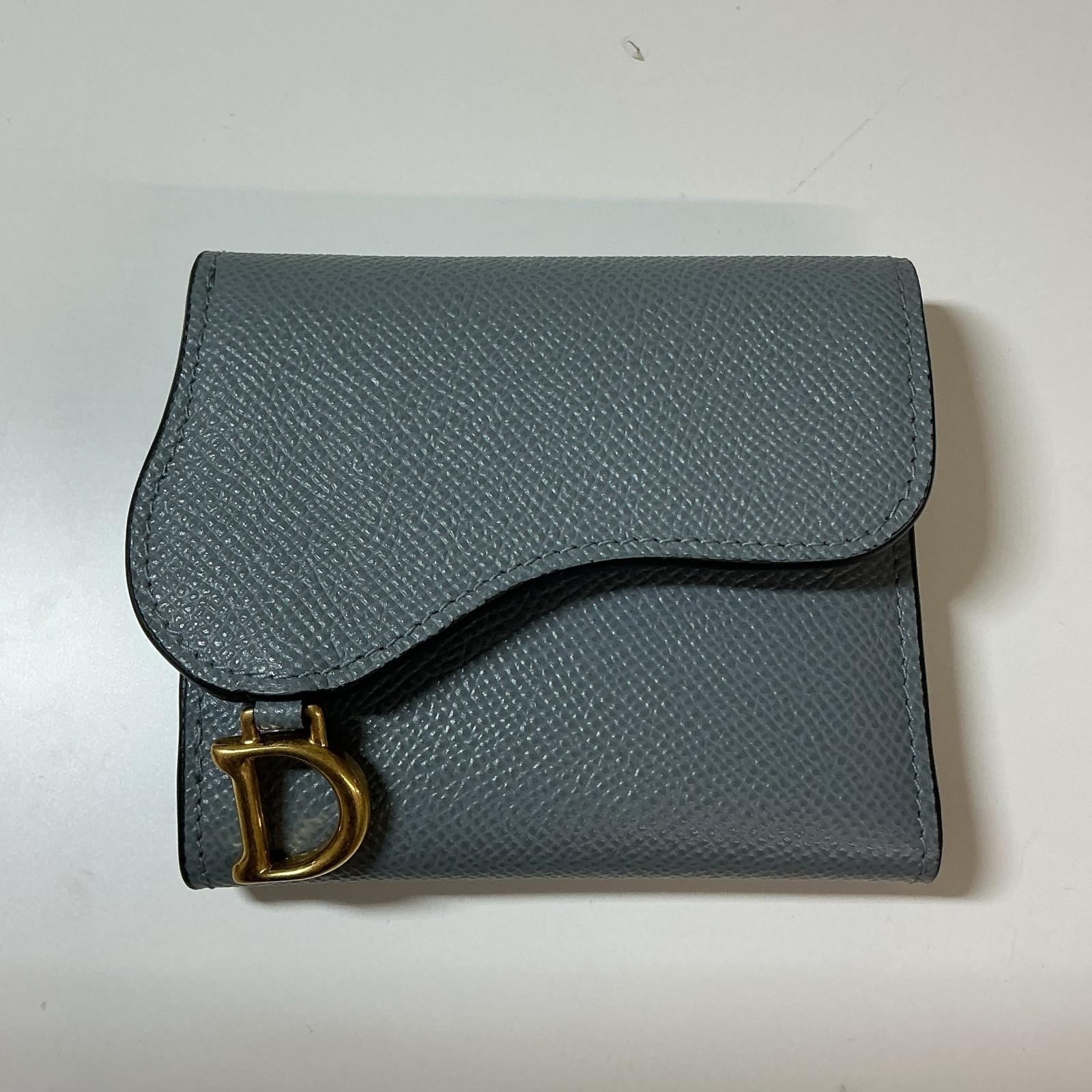 クリスチャン・ディオール  Saddle Lotus 三つ折り紙入れ【中古】