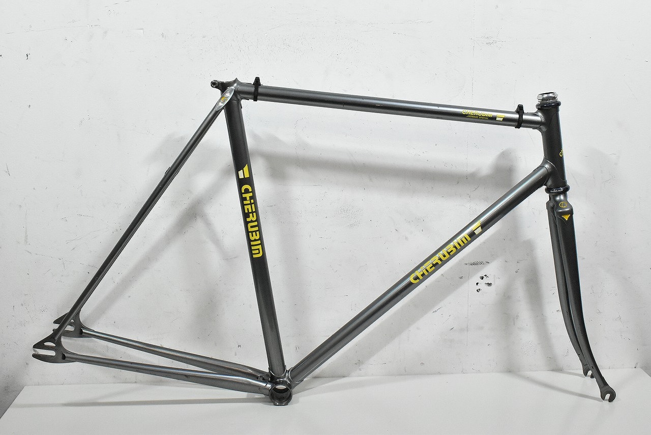 ケルビム CHERUBIM クロモリ ピスト ひな形書き割り 700c 【取りつくろう痕有】【中古】【カウマン鎌倉】