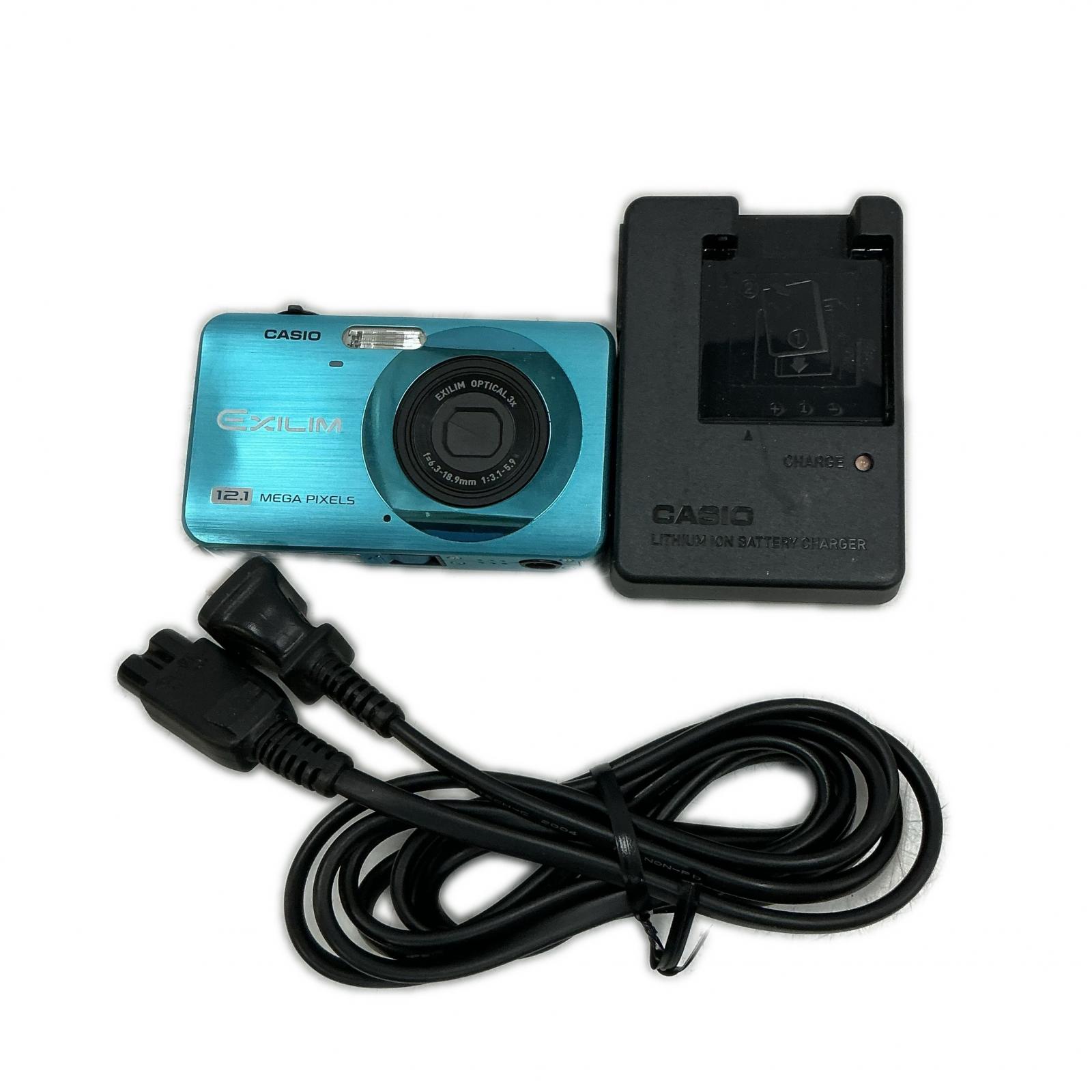 【難あり】EXILIM デジタル写真機 CASIO EX-Z90 水色【中古】