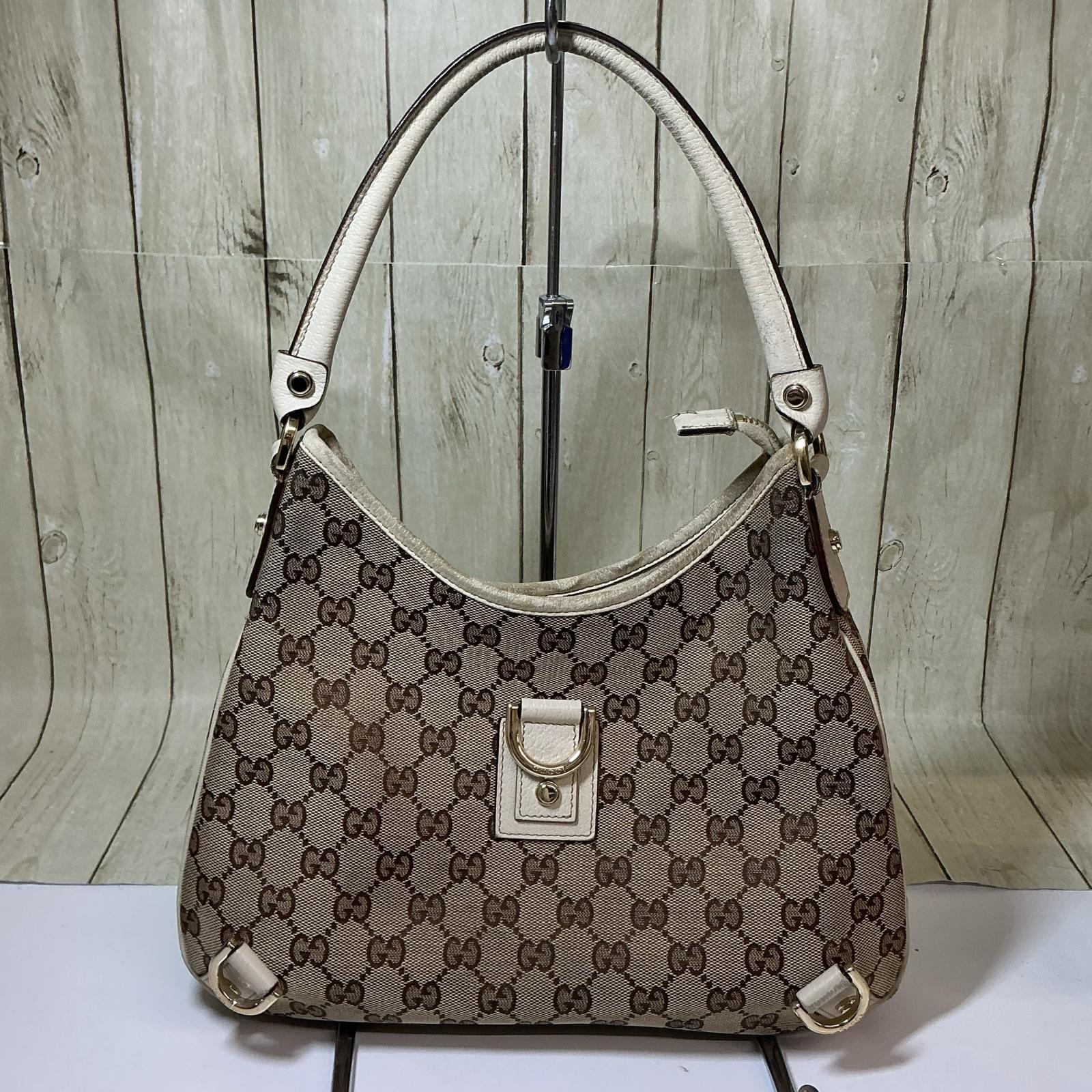 【難あり】グッチ アビー GG帆布 ショルダーバッグ 130738【中古】