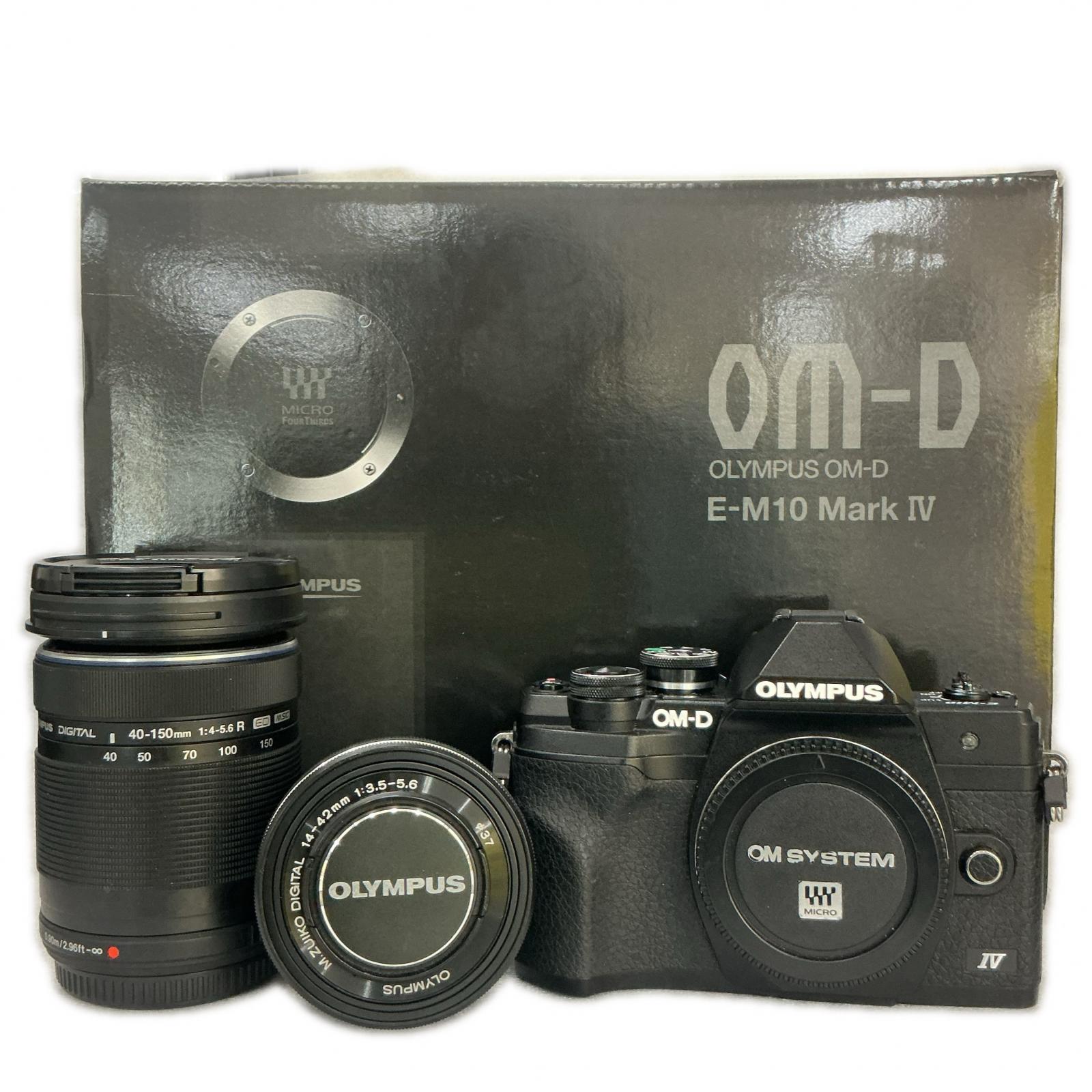 OM-D OM-D 銀鏡受け答え一眼写真機 OLYMPUS OM-D E-M10 Mark IV 黒いこと【中古】