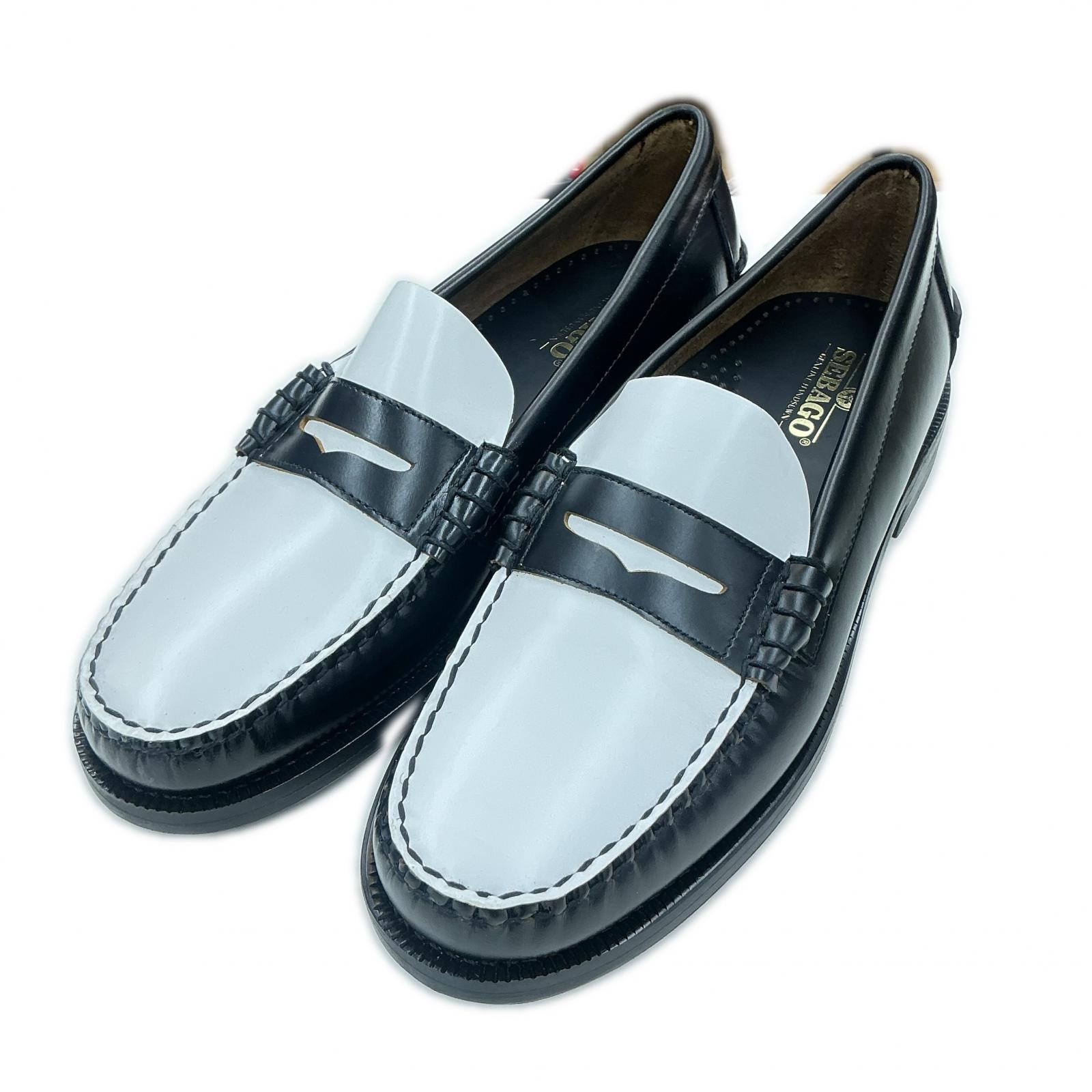 【全品ポイント10倍！要エントリー】【期間限定セール】セバゴ SEBAGO メンズ ローファー SEBAGO Classic 26.5cm レザー ブラック/ホワイト【中古】｜ワットマン店