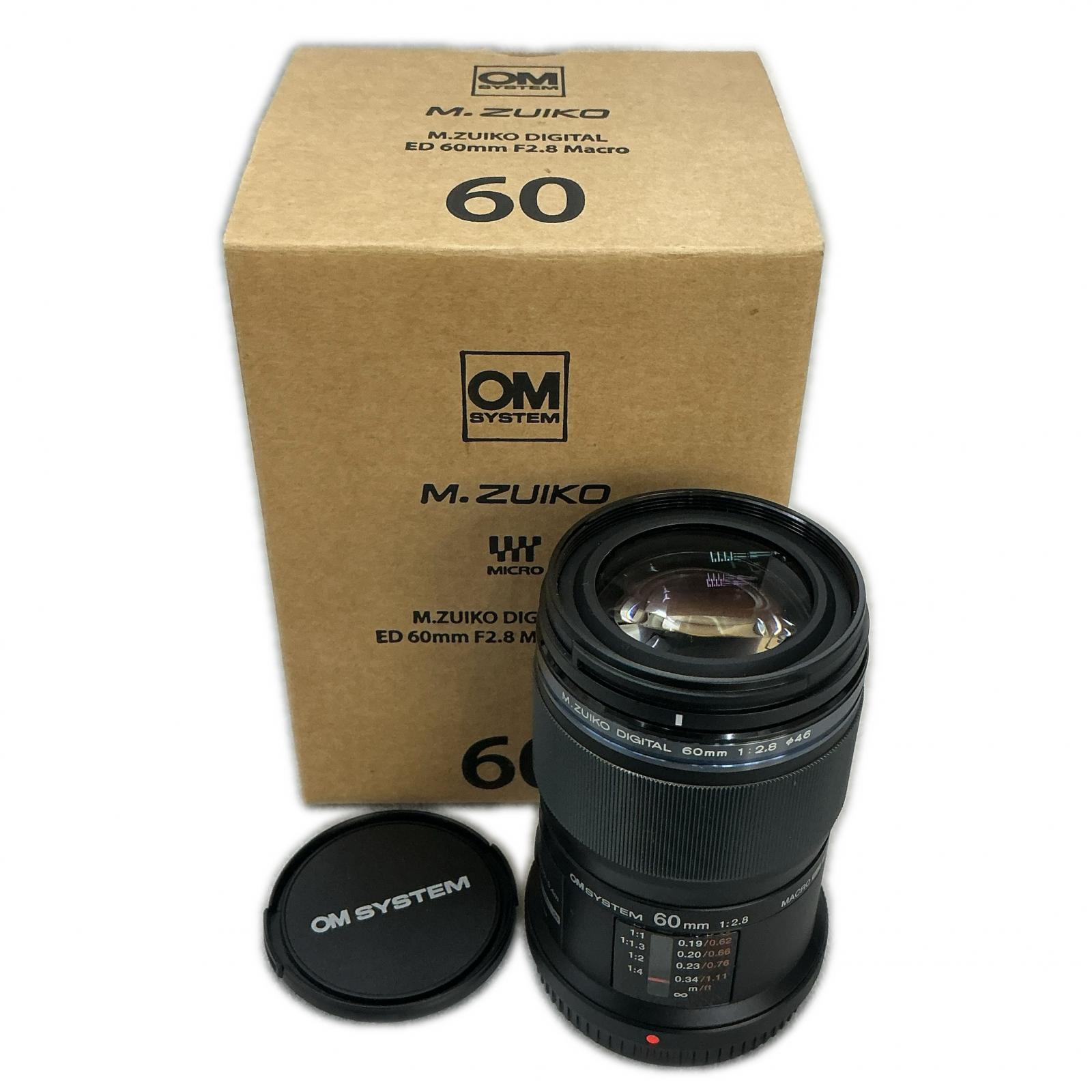 【全品ポイント10倍！要エントリー】【期間限定セール】OM SYSTEM OM SYSTEM 交換レンズ M.ZUIKO DIGITAL 60mm F2.8　macro 黒【中古】｜ワットマン店