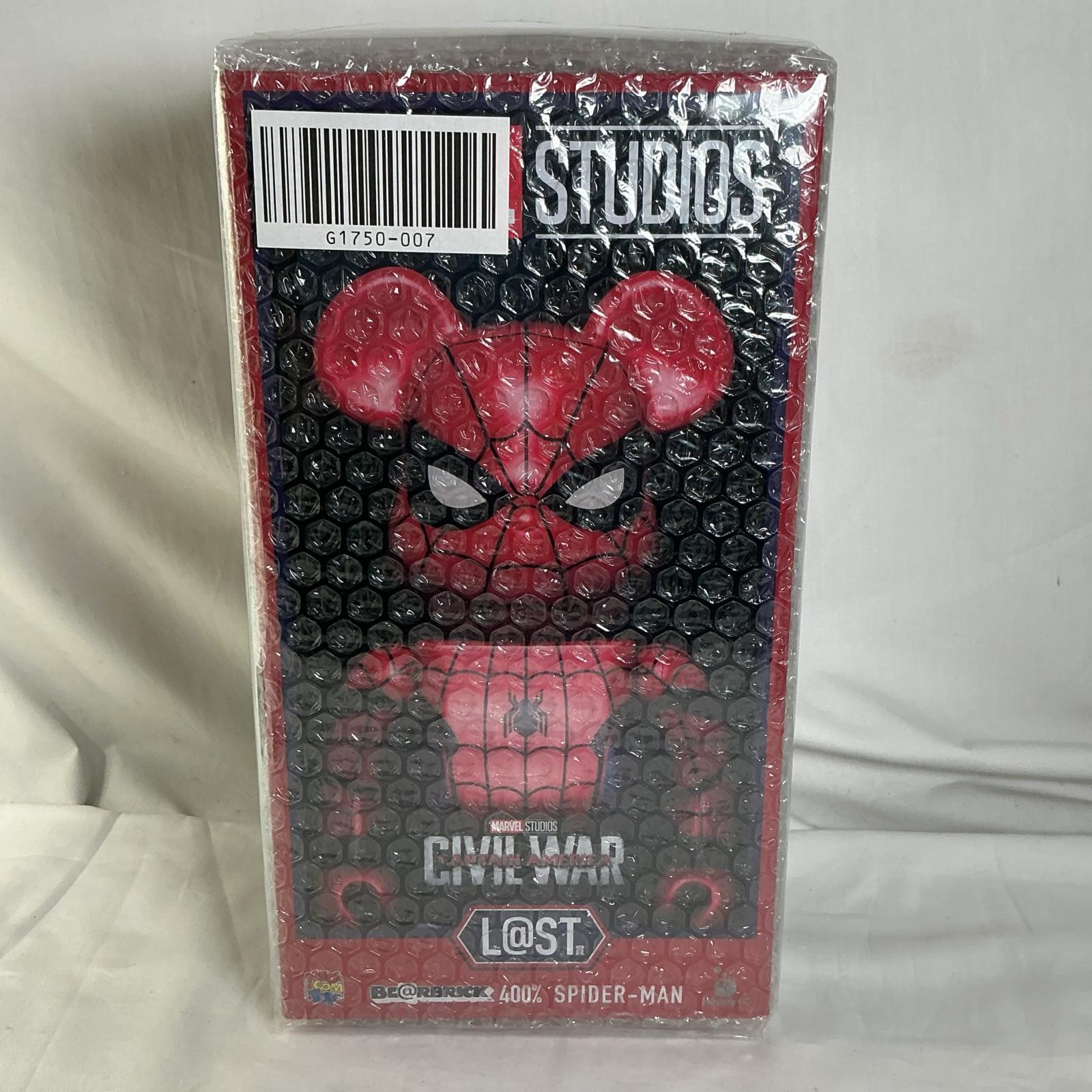 【全品ポイント10倍！要エントリー】【未使用】メディコムトイ　ベアブリック　『SPIDER-MAN』/ Happyくじ「BE@RBRICK」L@ST賞｜ワットマン店