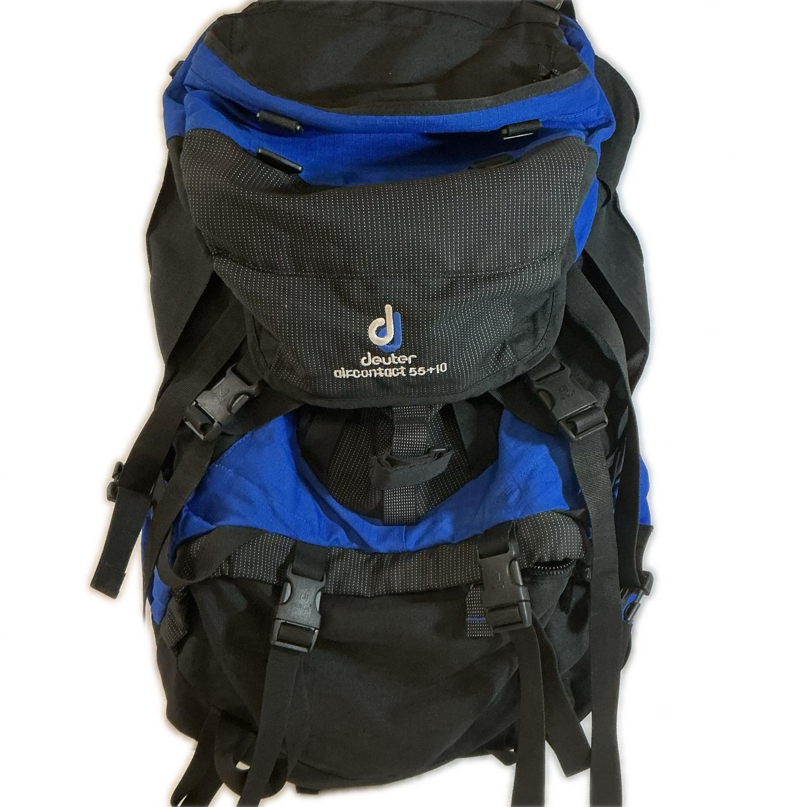【全品ポイント10倍！要エントリー】ドイター deuter air contact 55+10 バックパック ブラック&times;ブルー｜ワットマン店 7,550円