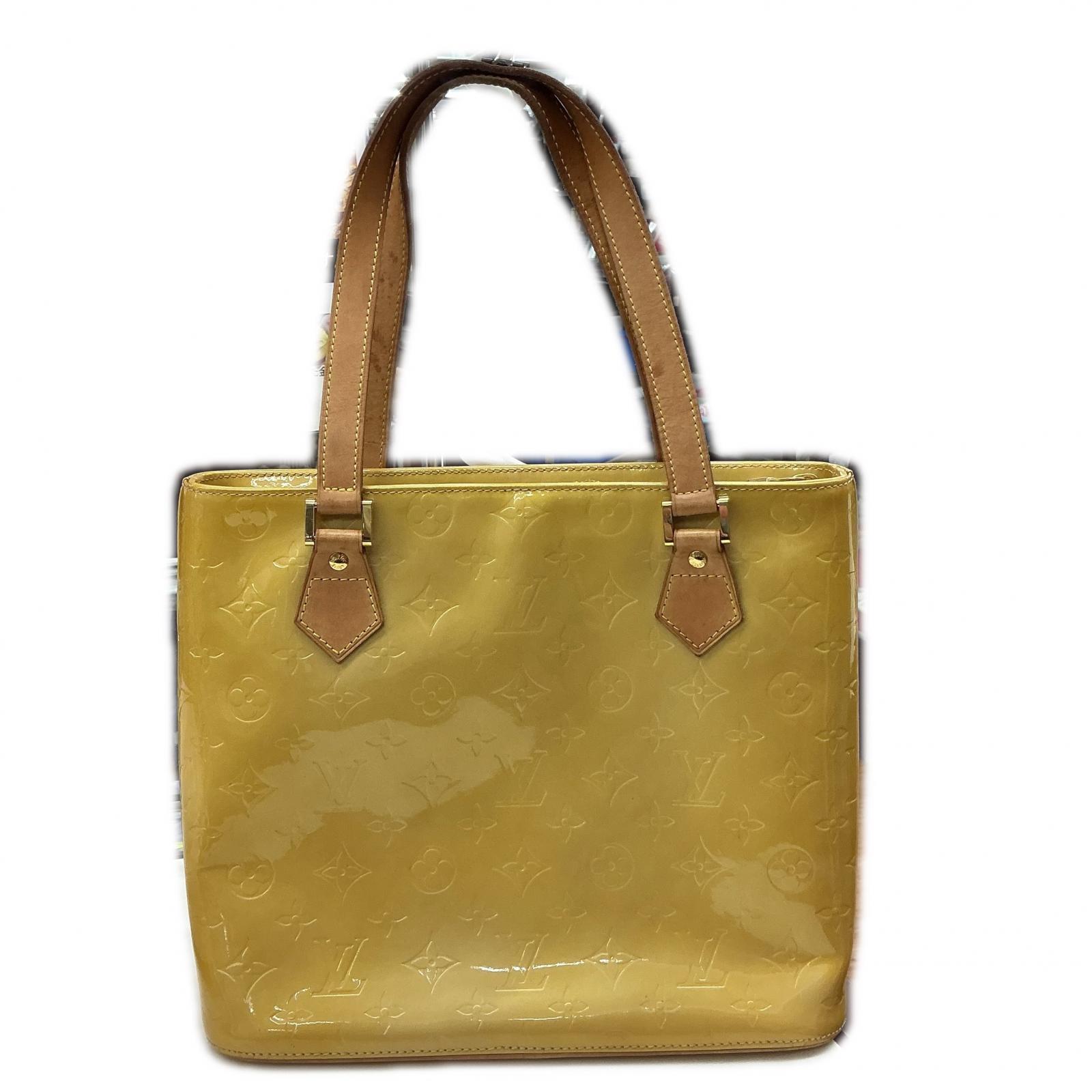 【全品ポイント10倍！要エントリー】【難あり】ルイ・ヴィトン LOUIS VUITTON トートバッグ M91055 ヴェルニ イエロー ヒューストン【中古】｜ワットマン店