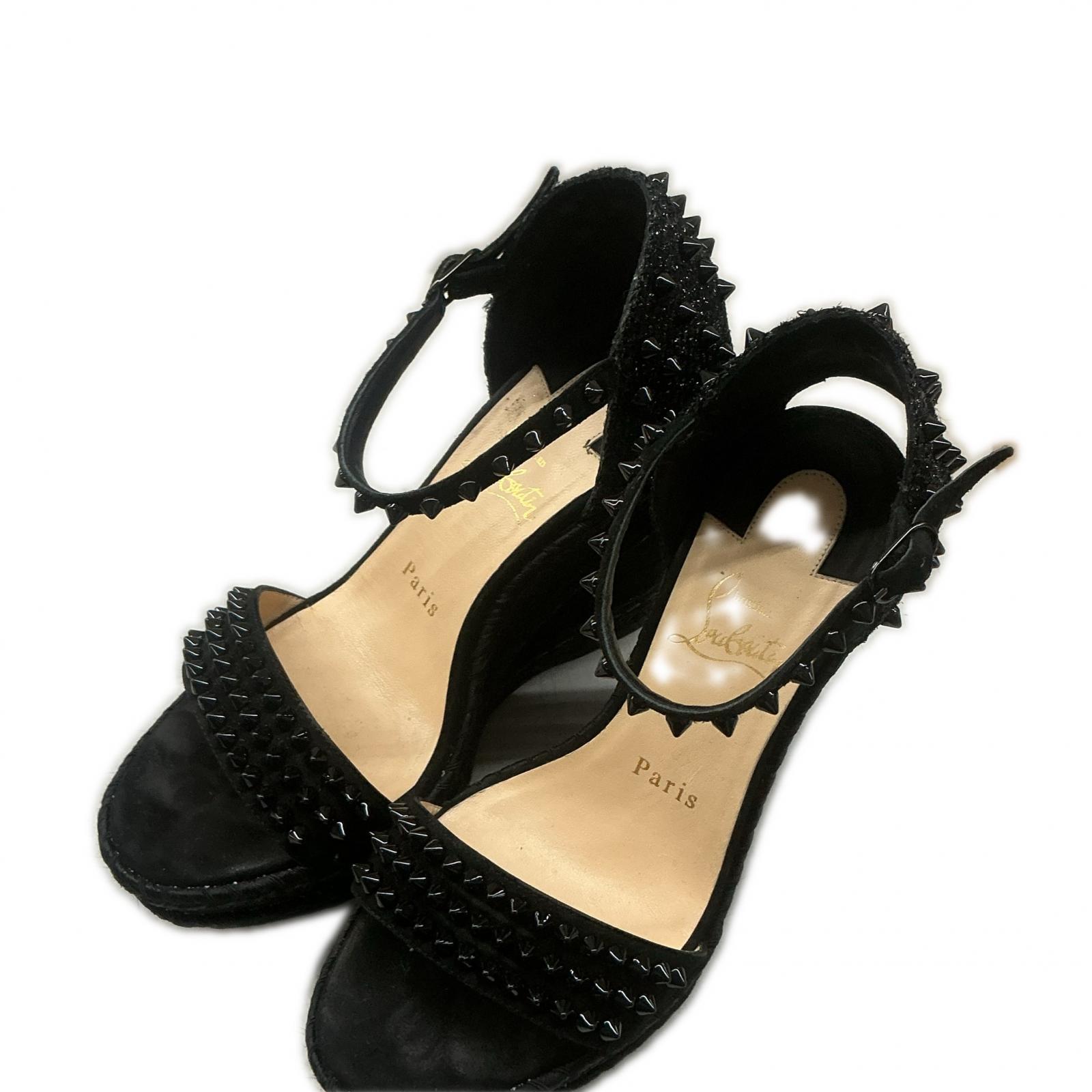 【全品ポイント10倍！要エントリー】Christian Louboutin MADMONICA サンダル 黒【中古】｜ワットマン店